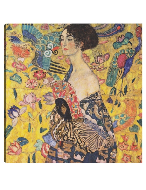 Cuadro decorativo Mujer con abanico (1917-1918) técnica mixta Gente 1