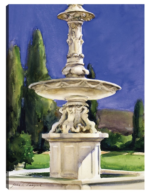 Cuadro decorativo Fuente de mármol en Italia (ca. 1907) técnica mixta Lugares 1