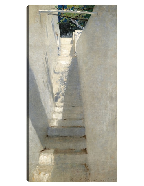 Cuadro decorativo Escalera en Capri (1878) técnica mixta Cuadros Jr Lugares