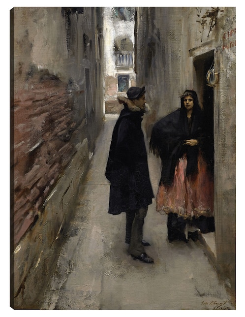 Cuadro decorativo Una calle de Venecia (c. 1880-1882) técnica mixta Gente 1
