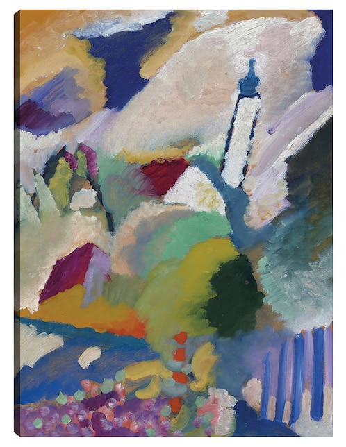 Cuadro decorativo Murnau con iglesia I (1910) técnica mixta Cuadros Jr Colores