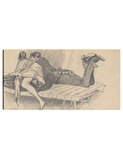 Cuadro decorativo Pareja en un catre (c. 1874-1877) técnica mixta Cuadros Jr Gente