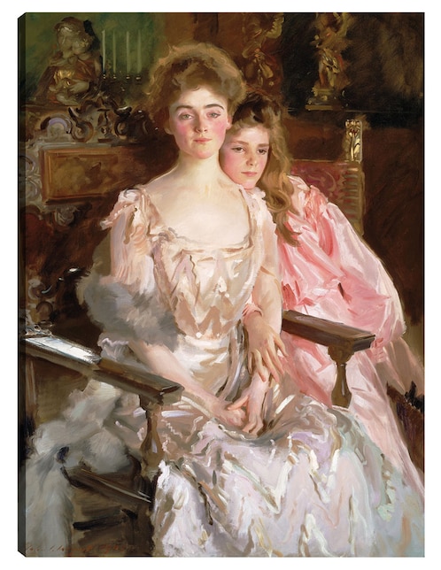 Cuadro decorativo La señora Fiske Warren (Gretchen Osgood) y su hija Rachel (1903) técnica mixta Cuadros Jr Gente