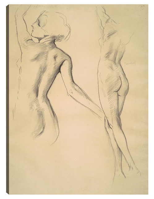 Cuadro decorativo Estudios para 'Figuras danzantes' (1919-1920) técnica mixta Siluetas 1