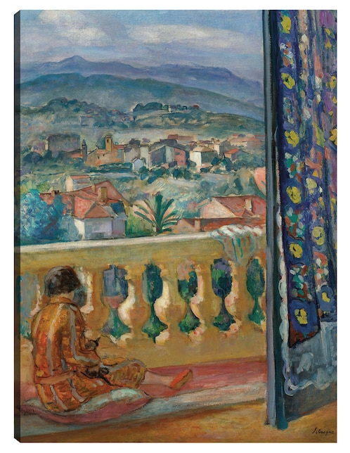 Cuadro decorativo Le Cannet, El Rideau Bleu (1926) técnica mixta Gente 1