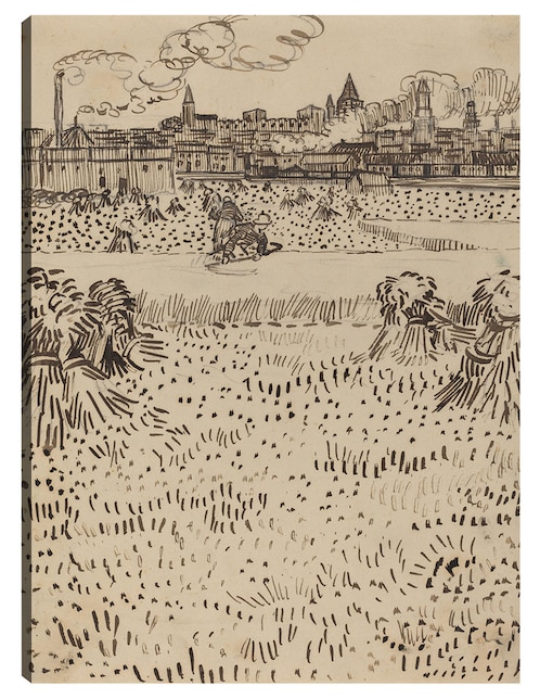 Cuadro decorativo La cosecha (1888) técnica mixta Formas 1