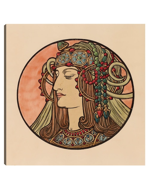 Cuadro decorativo Vidriera para la fachada de la boutique Fouquet IV técnica mixta Gente 1