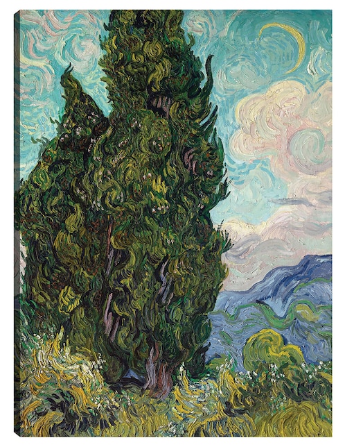 Cuadro decorativo Cipreses (1889) técnica mixta Cuadros Jr Bosques