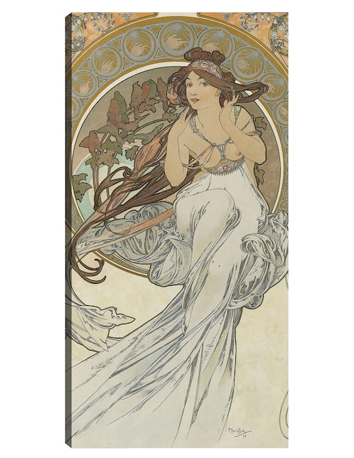Cuadro decorativo Las artes 1 (1898) técnica mixta Gente 1