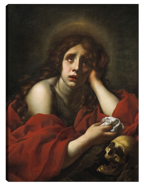 Cuadro decorativo La Penitente María Magdalena técnica mixta Figuras Celestiales 1