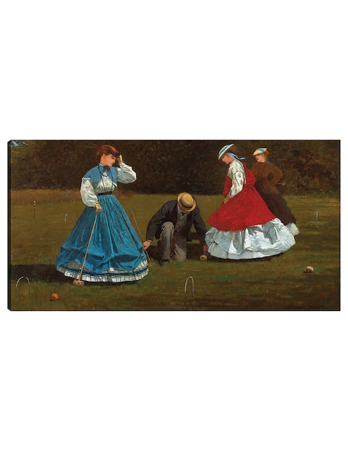 Cuadro decorativo Escena de croquet (1866) técnica mixta Gente 1