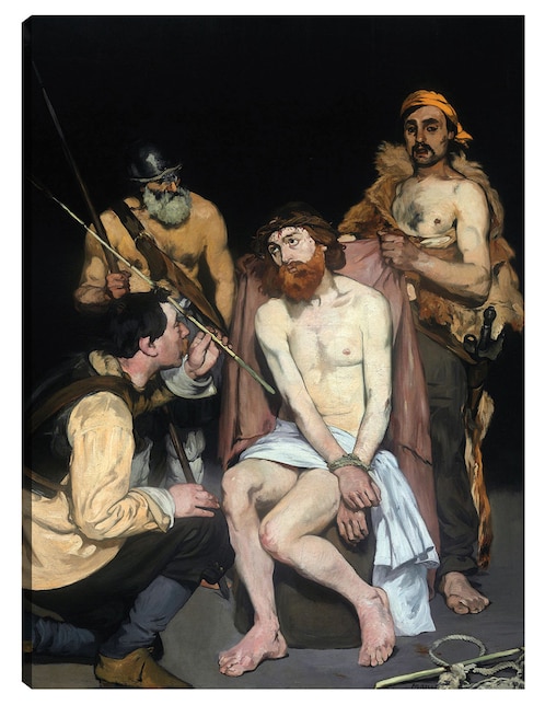 Cuadro decorativo Jesús burlado por los soldados (1865) técnica mixta Figuras Celestiales 1