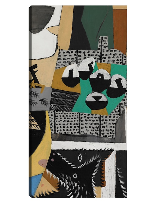 Cuadro decorativo Perro y gallo (1921) técnica mixta Cuadros Jr Colores