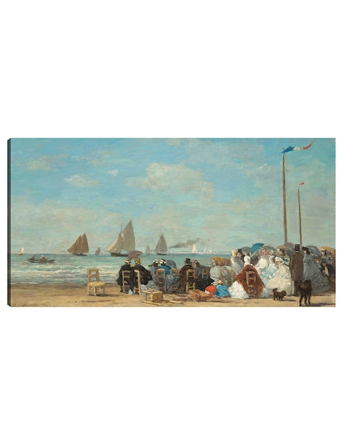 Cuadro decorativo Escena de playa en Trouville técnica mixta Cuadros Jr Gente