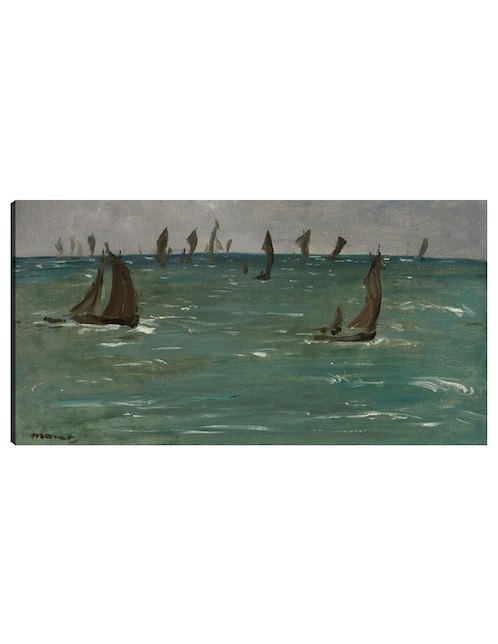 Cuadro decorativo Barcos en Berck-sur-Mer (1873) técnica mixta Cuadros Jr Navegación