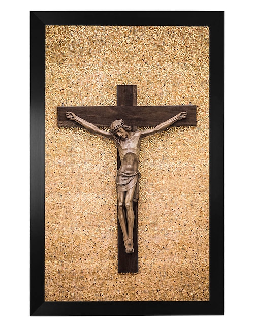 Cuadro decorativo Pixelarte cruz