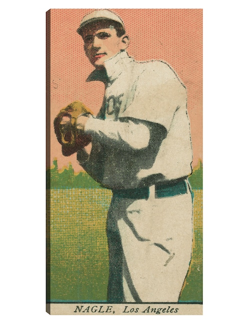 Cuadro decorativo Nagle, Equipo De Los Ángeles, Retrato De Tarjeta De Béisbol - impresión en lienzo técnica mixta Cuadros Jr Deportes
