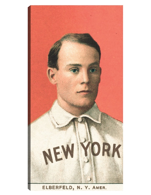 Cuadro decorativo Kid Elberfeld, New York Highlanders, Retrato De Tarjeta De Béisbol - impresión en lienzo técnica mixta Cuadros Jr Deportes