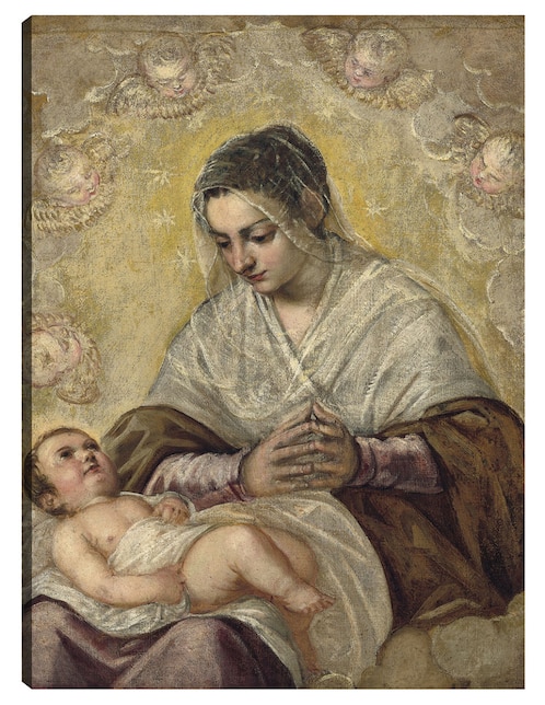 Cuadro decorativo técnica mixta Vírgenes 1