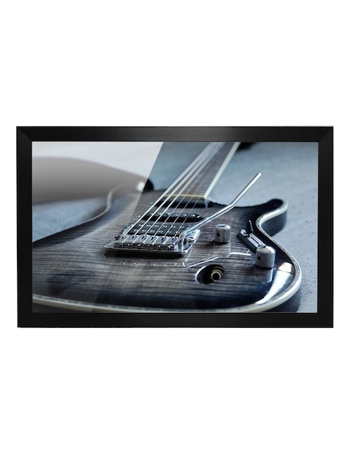 Cuadro decorativo Pixelarte guitarra