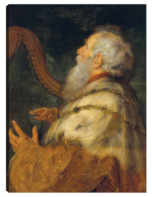 Cuadro decorativo El rey David tocando el arpa (ca. 1616) técnica mixta Cuadros Jr Figuras Celestiales