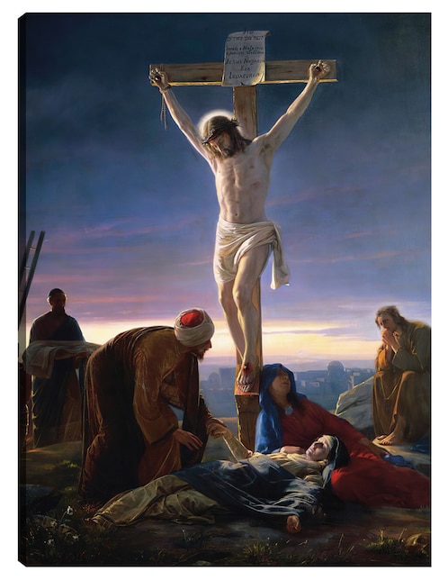 Cuadro decorativo Cristo en la cruz (1870) técnica mixta Cuadros Jr Figuras Celestiales