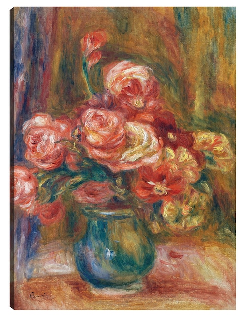 Cuadro decorativo Jarrón de rosas (c. 1890-1900) técnica mixta Floreros 1