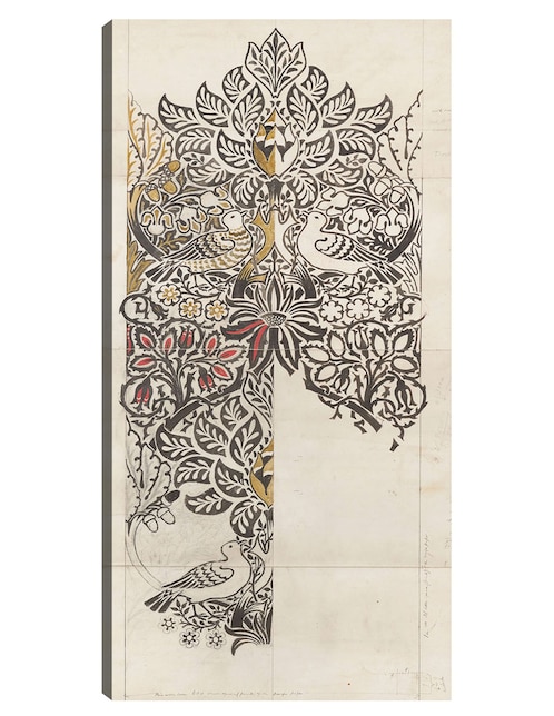 Cuadro decorativo Paloma y rosa (1879) técnica mixta Cuadros Jr Bocetos