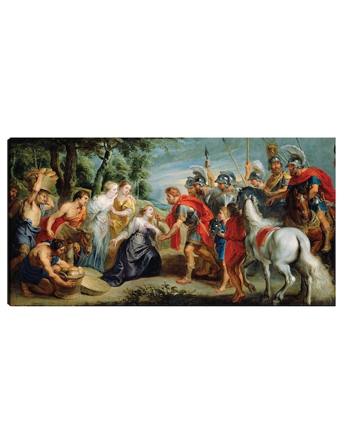 Cuadro decorativo David conoció a Abigail (alrededor de la década de 1620) técnica mixta Figuras Celestiales 1