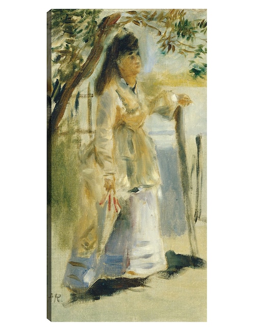 Cuadro decorativo Mujer por una valla técnica mixta Retratos 1