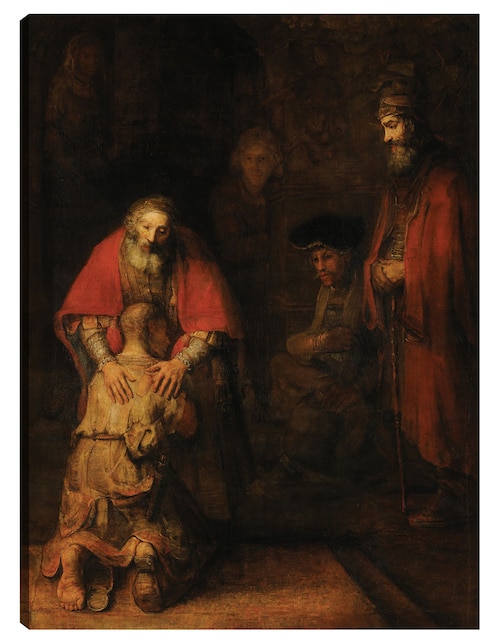 Cuadro decorativo El regreso del hijo pródigo técnica mixta Cuadros Jr Religión y Espiritualidad