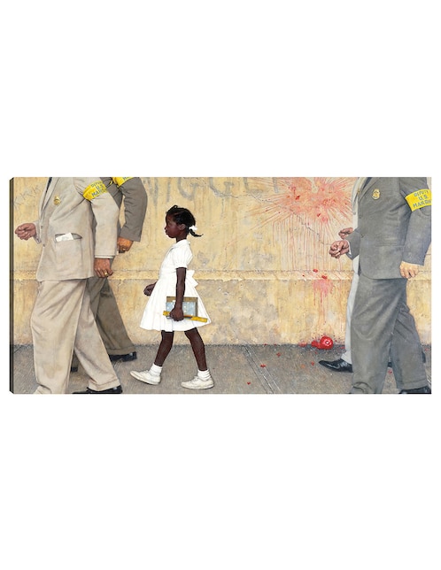 Cuadro decorativo El problema con el que todos vivimos (Ruby Bridges) técnica mixta Gente 1