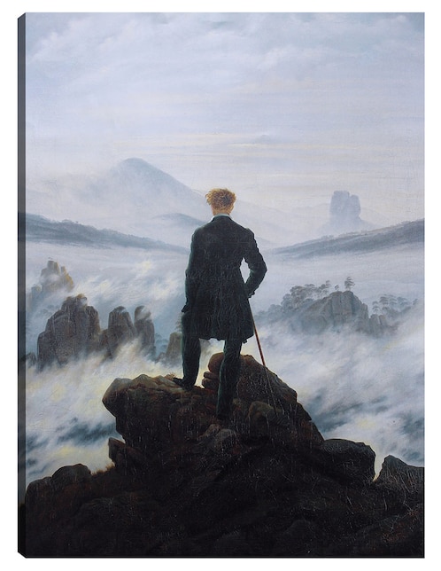 Cuadro decorativo El caminante sobre el mar de niebla, 1818 técnica mixta Cuadros Jr Retratos