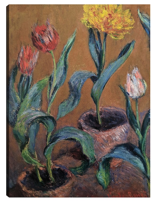 Cuadro decorativo Tulipanes técnica mixta Floración 1