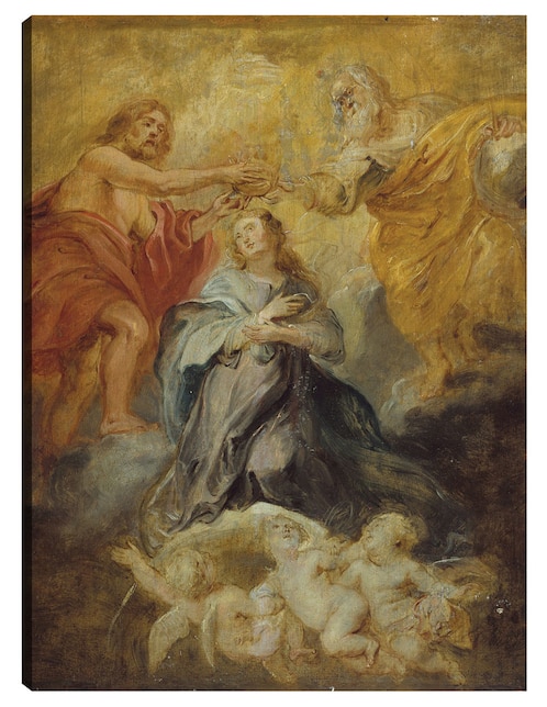 Cuadro decorativo La Coronación de la Virgen (ca. 1632-1633) técnica mixta Figuras Celestiales 1
