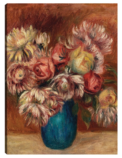 Cuadro decorativo Flores en un jarrón verde (c. 1912) técnica mixta Cuadros Jr Floreros