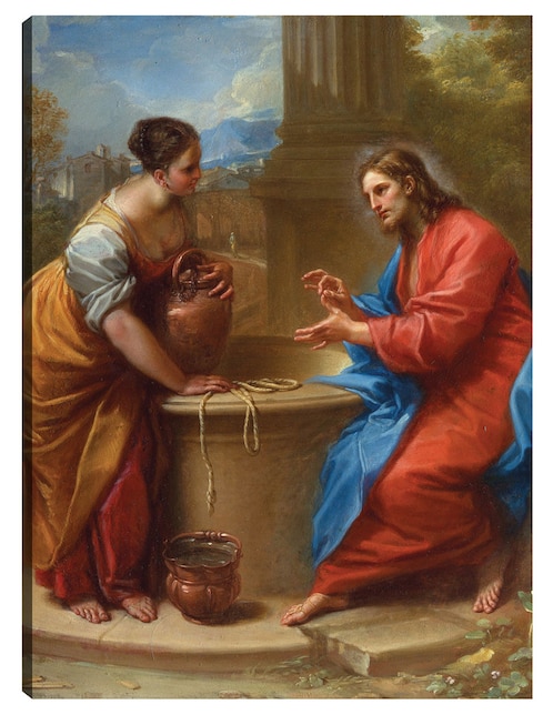 Cuadro decorativo Cristo y la mujer de Samaria (1715-1720) técnica mixta Cuadros Jr Figuras Celestiales