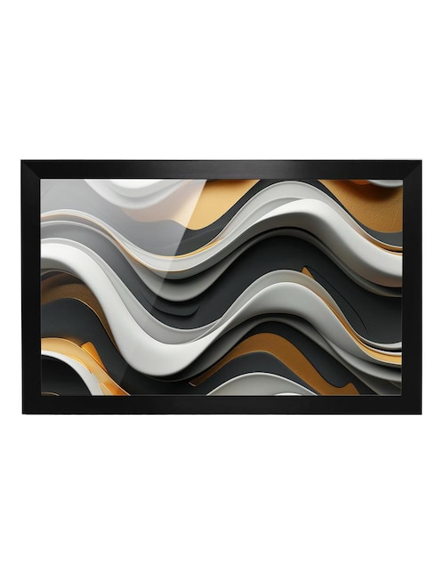 Cuadro decorativo Pixelarte Mármol Ondas de Colores