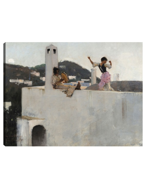 Cuadro decorativo La chica Capri en la azotea (1878) técnica mixta Retratos 1