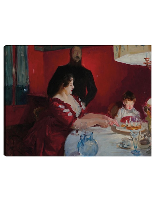 Cuadro decorativo La fiesta de cumpleaños (1885) técnica mixta Retratos 1