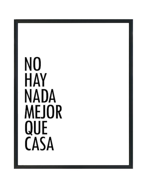 Cuadro decorativo Pixelarte no hay nada mejor que casa