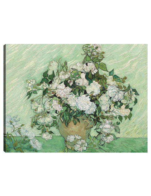 Cuadro decorativo Rosas (1890) Van Gogh técnica mixta Macetas 1