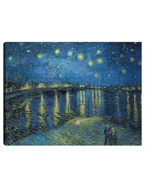 Cuadro decorativo Noche estrellada sobre el Ródano (1888) técnica mixta Cuadros Jr Inspiración