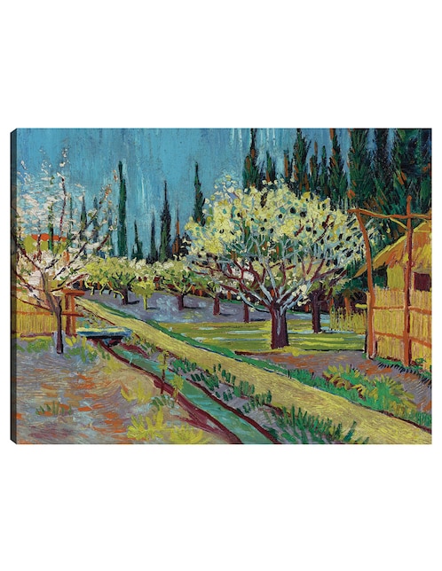 Cuadro decorativo Huerto bordeado de cipreses (1888) técnica mixta Caminos 1
