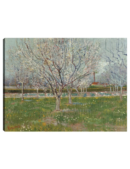 Cuadro decorativo Huerto en flor (ciruelos) técnica mixta Campos 1