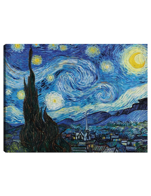Cuadro decorativo La noche estrellada (1889) técnica mixta Cuadros Jr Inspiración