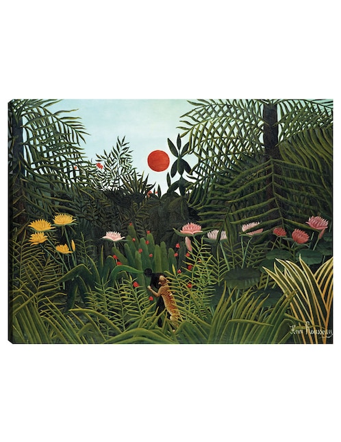 Cuadro decorativo Tigre en una tormenta tropical (1891) técnica mixta Selva 1