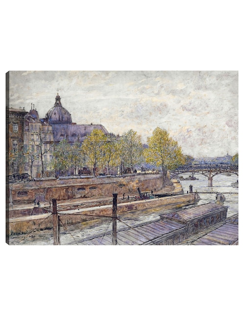 Cuadro decorativo Muelle Conti y el Puente de las Artes (1905) técnica mixta Cuadros Jr Arquitectura