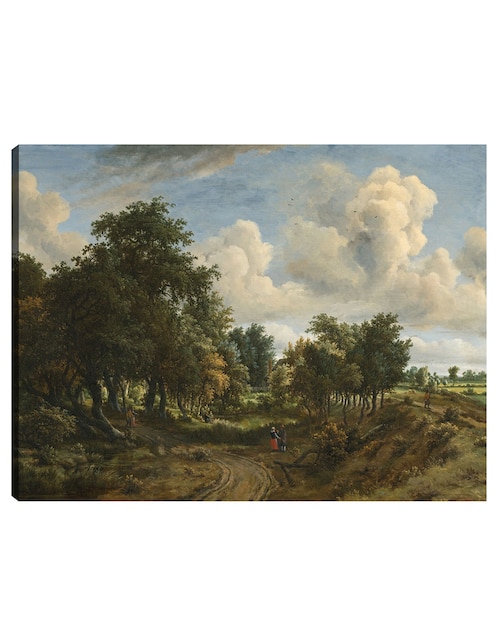 Cuadro decorativo Un paisaje boscoso técnica mixta Caminos 1