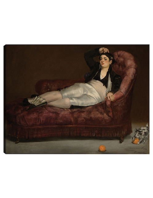 Cuadro decorativo Mujer joven reclinada vestida de español (1862-1863) técnica mixta Cuadros Jr Gente